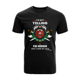 Heron Tartan Crest T-shirt - I'm not yelling style